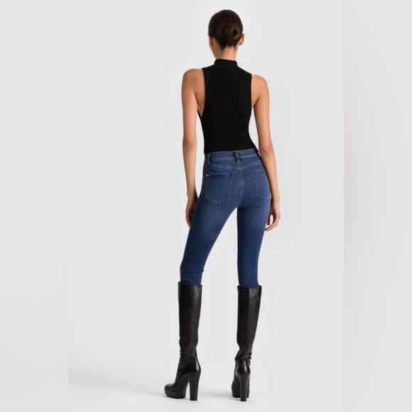 Alice + Olivia Deep Indigo Skinny Jeans - Picture 2 of 12
